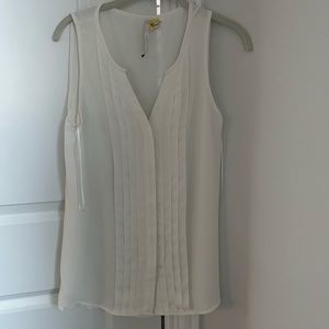 LC Lauren Conrad Semi Sheer Pleated Blouse